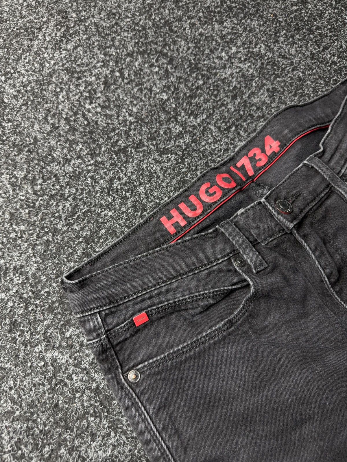Hugo Boss Luxury 00s Y2K HUGO Boss 1734 black Slim fit denim jeans Size US 32 / EU 48 - 7 Thumbnail