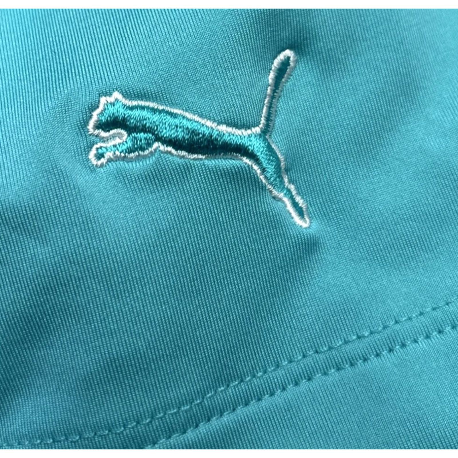 Puma Puma CoolCELL Polo Shirt Womens L Green Teal Snap Golf Performance Top 539 Size L / US 10 / IT 46 - 7 Thumbnail