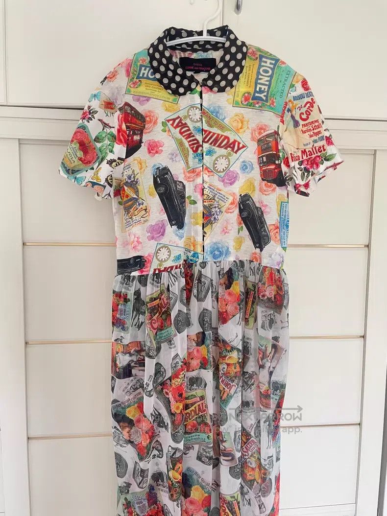 Comme des Garcons Comme Des Garcons Patchwork Printed Dress Top, Rose Car Re Size S / US 4 / IT 40 - 1 Thumbnail