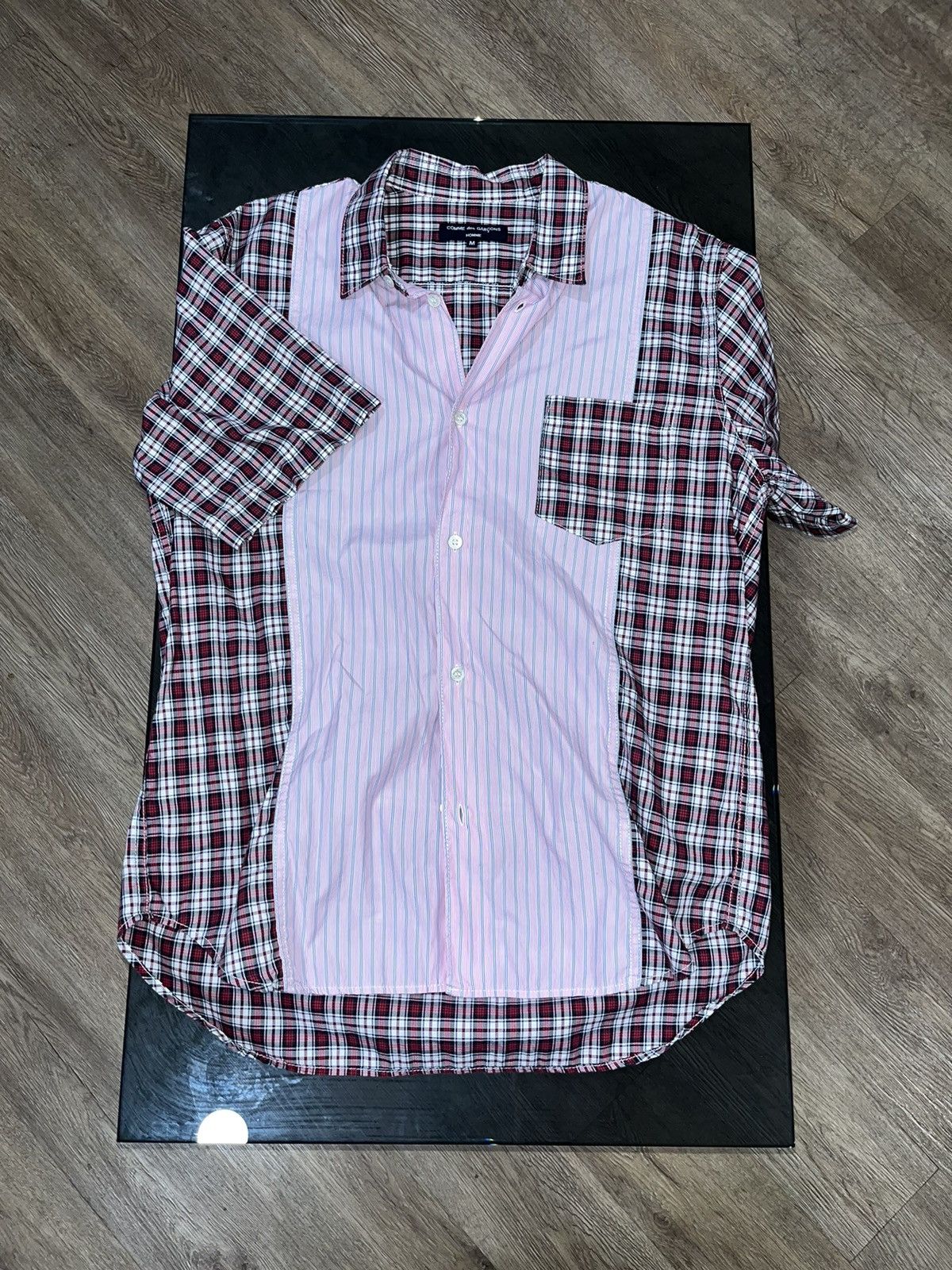 image of Comme Des Garcons Homme in Pink Blue White Red, Men's (Size Medium)