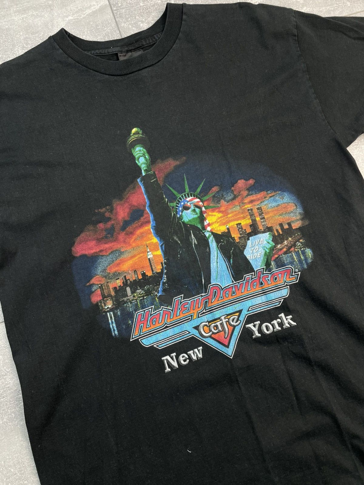 Harley Davidson Harley Davidson Cafe New York City 90s T-shirt Vintage Size US L / EU 52-54 / 3 - 3 Thumbnail