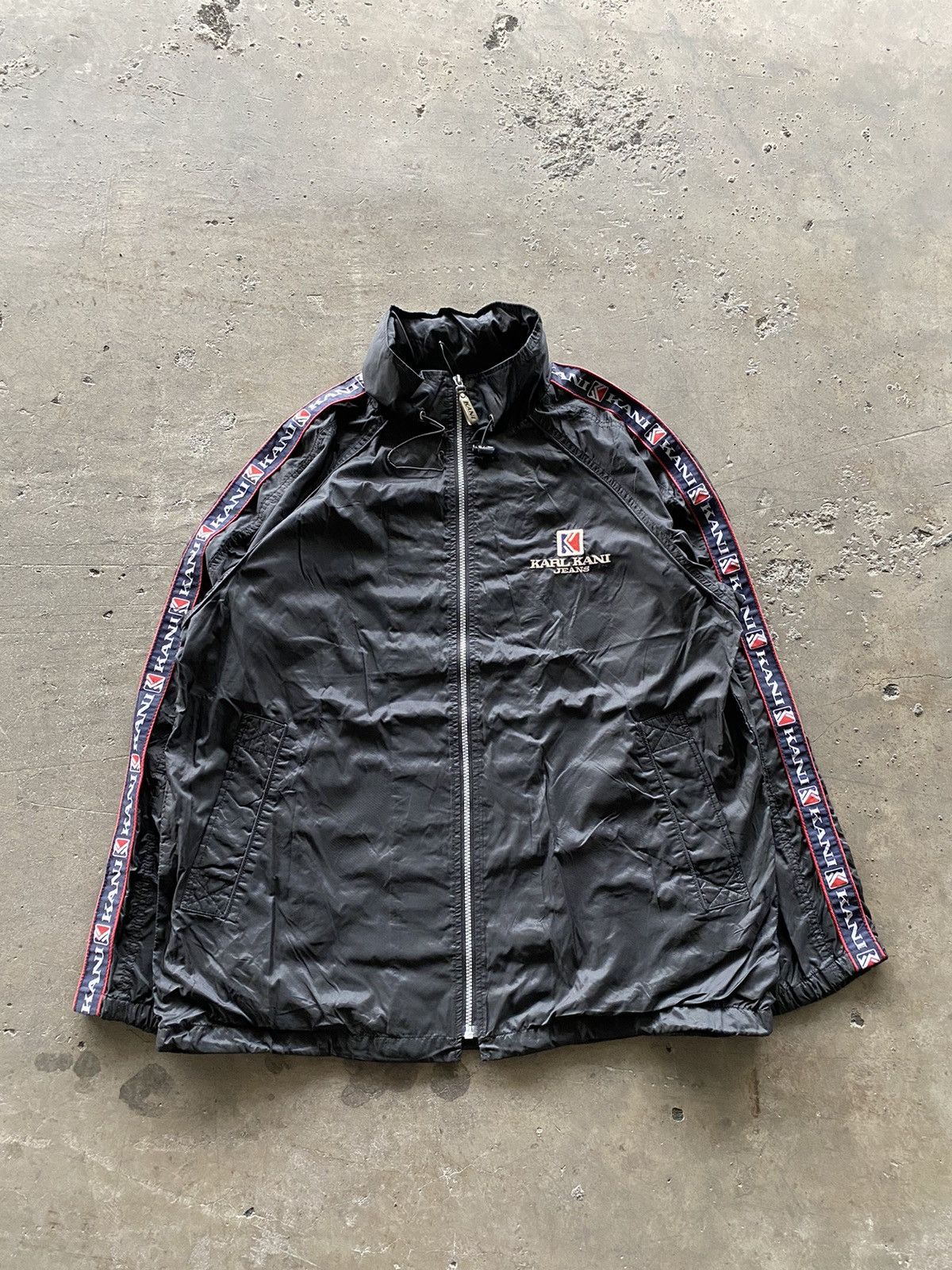 Karl Kani 1990 Karl Kani - Windbreaker Taped Jacket Size US L / EU 52-54 / 3 - 4 Thumbnail