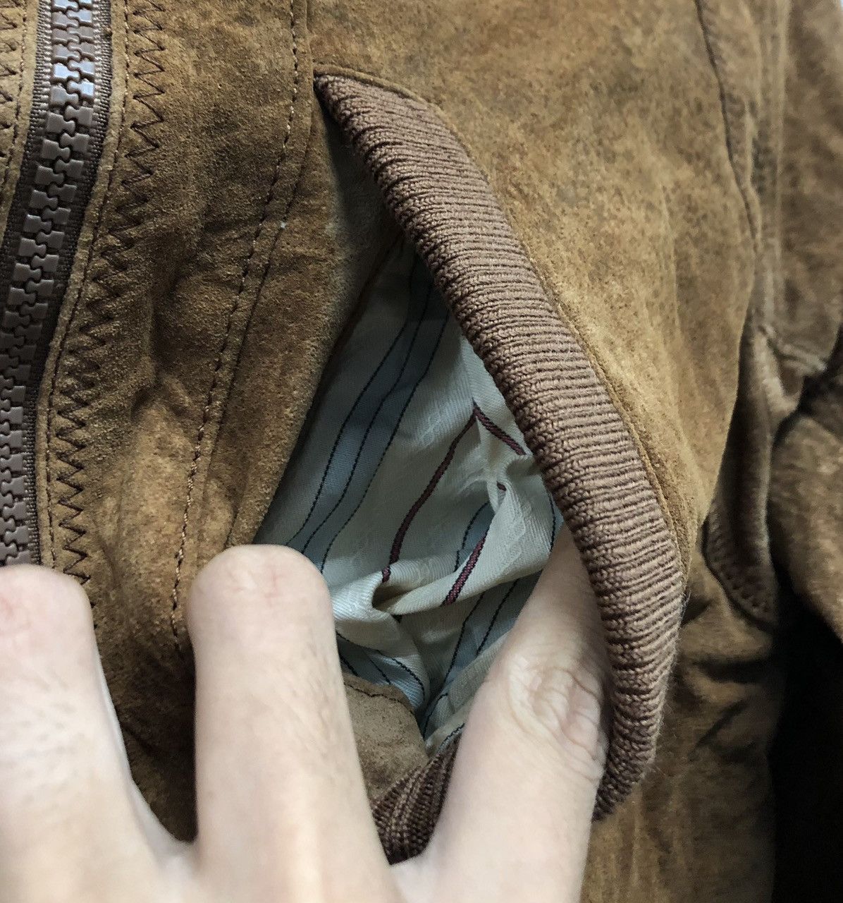 Japanese Brand Shuhei Ogawa Brown Leather Bomber Jacket - Made in Japan Size US M / EU 48-50 / 2 - 7 Thumbnail