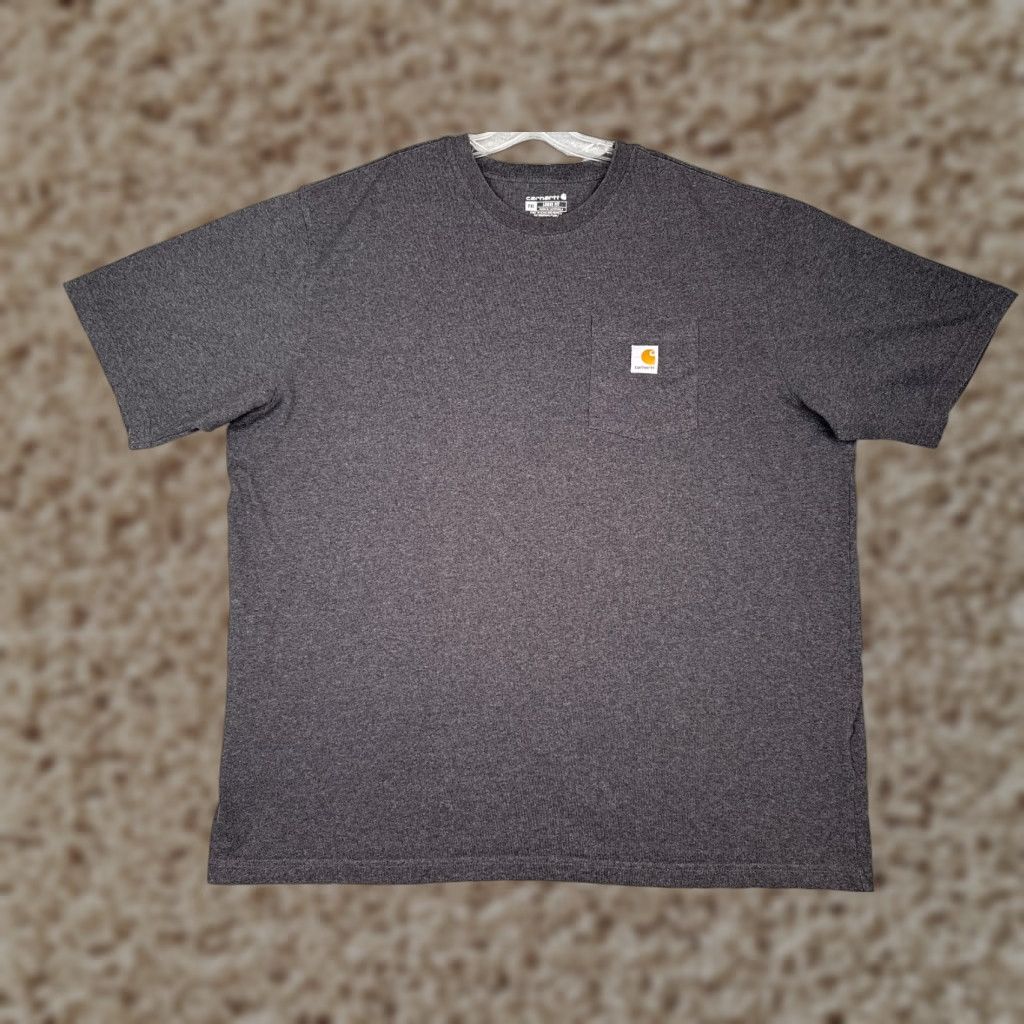 Carhartt VINTAGE Carhartt Shirt Men 2XL Gray Short Sleeve Crew Neck Cotton Blend Pockets Logo Embroidered Size US XXL / EU 58 / 5 - 1 Thumbnail