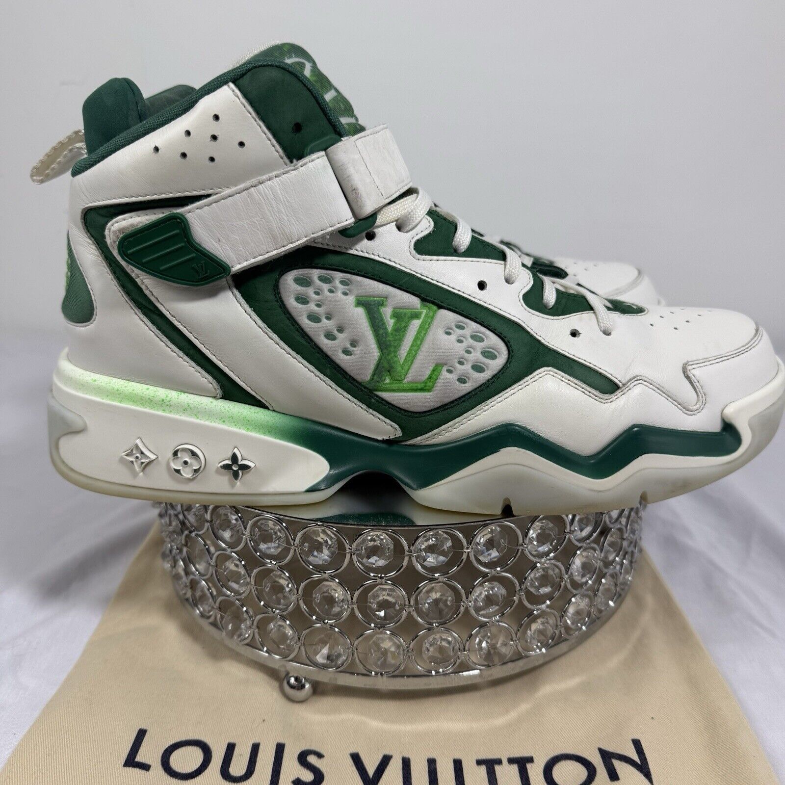 Louis Vuitton Louis Vuitton Trainer 2 Sneaker Boot White Green size USA 9 Size US 9 / EU 42 - 8 Thumbnail