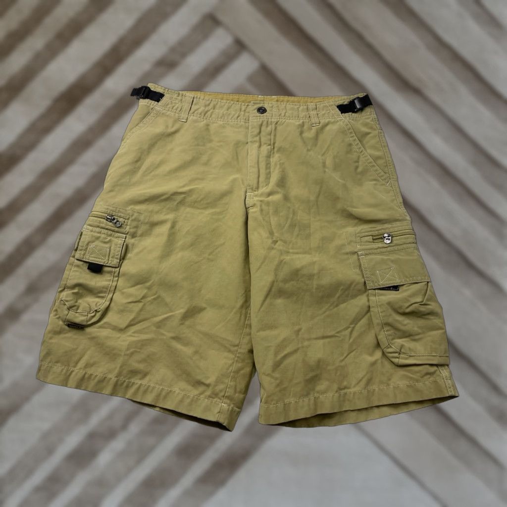 Vintage Kuhl Khaki Vintage Patina Dye Hiking Cargo Outdoors Shorts 12” Mens Size Large Size US 33 - 1 Thumbnail