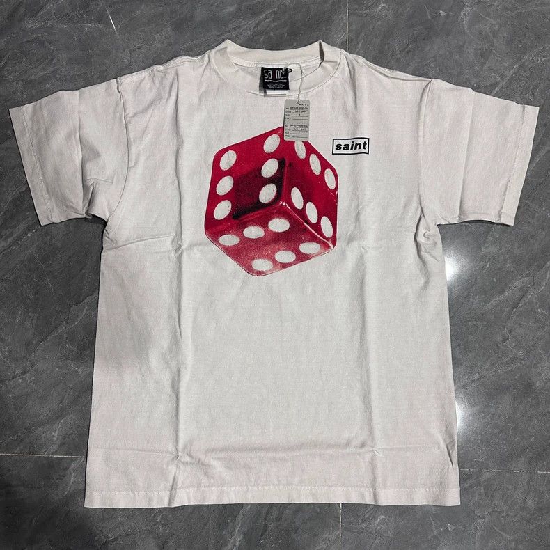 Saint Michael Saint Michael White and red dice washed and made old short Size US S / EU 44-46 / 1 - 1 Thumbnail