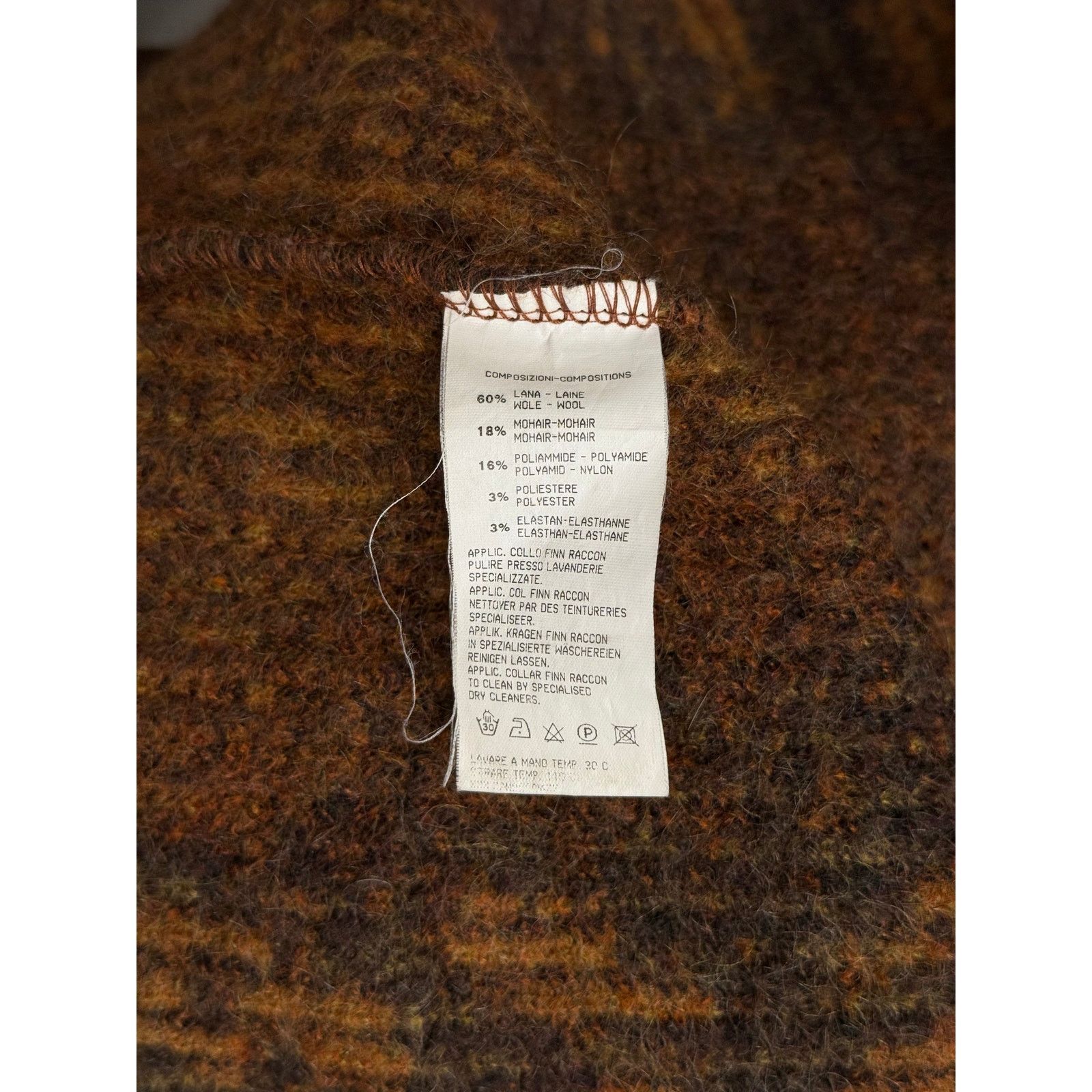 Roberto Cavalli 2000s Roberto Cavalli mohair tiger cardigan fur insterts Size ONE SIZE - 10 Thumbnail