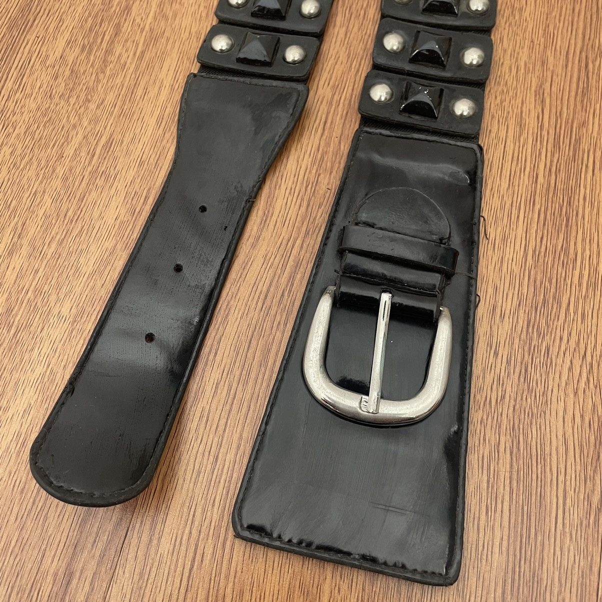 If Six Was Nine × Japanese Brand × Le Grande Bleu (L.G.B.) Black elastic studded belt punk grunge styled Size ONE SIZE - 2 Thumbnail