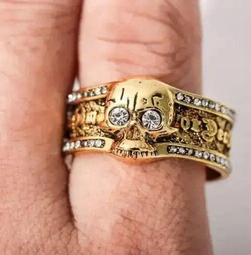 Japanese Brand Skull Punk men's ring new style Size ONE SIZE - 4 Thumbnail
