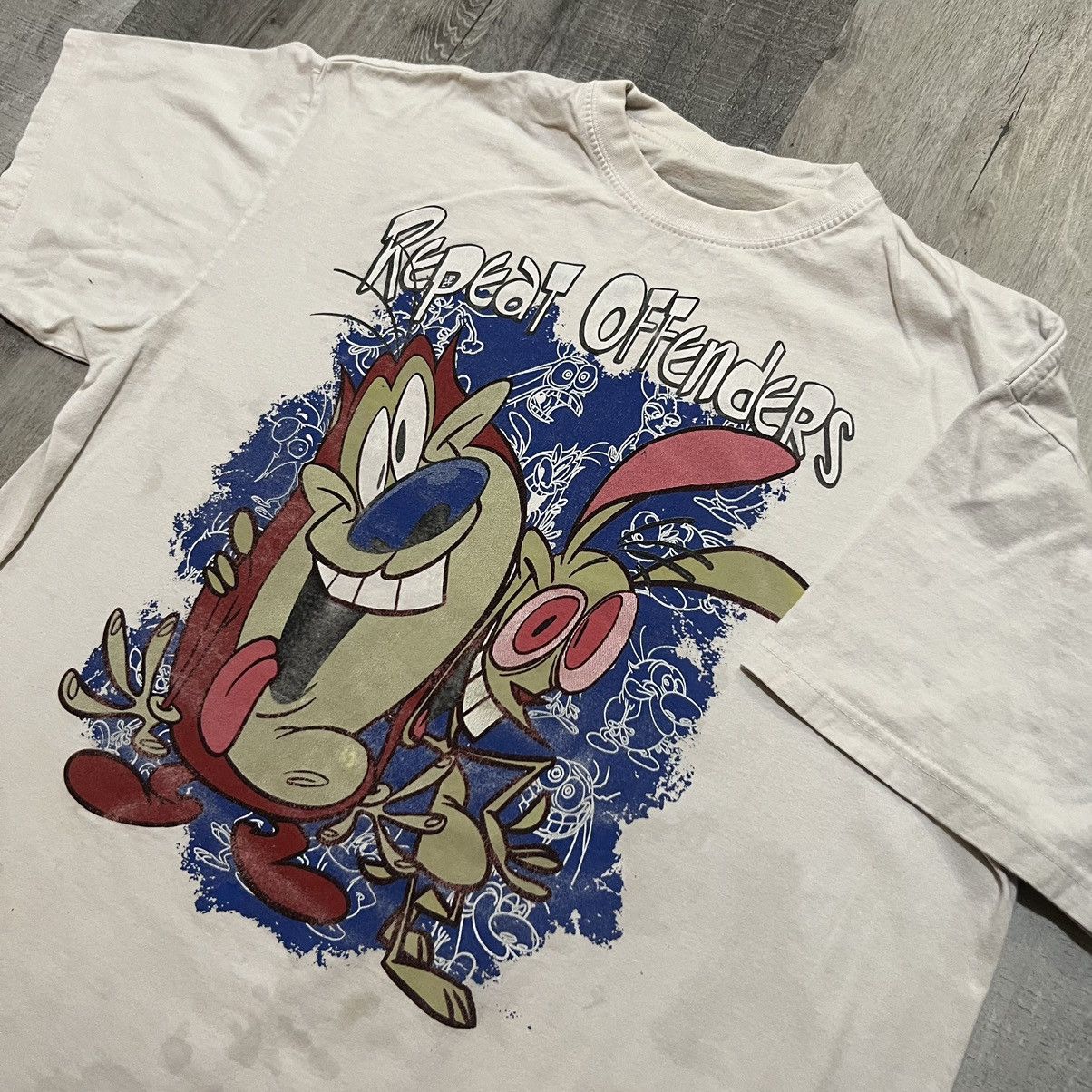 Vintage Ren And Stimpy Repeat Offenders Distressed Cartoon T Shirt Size US XXL / EU 58 / 5 - 2 Thumbnail