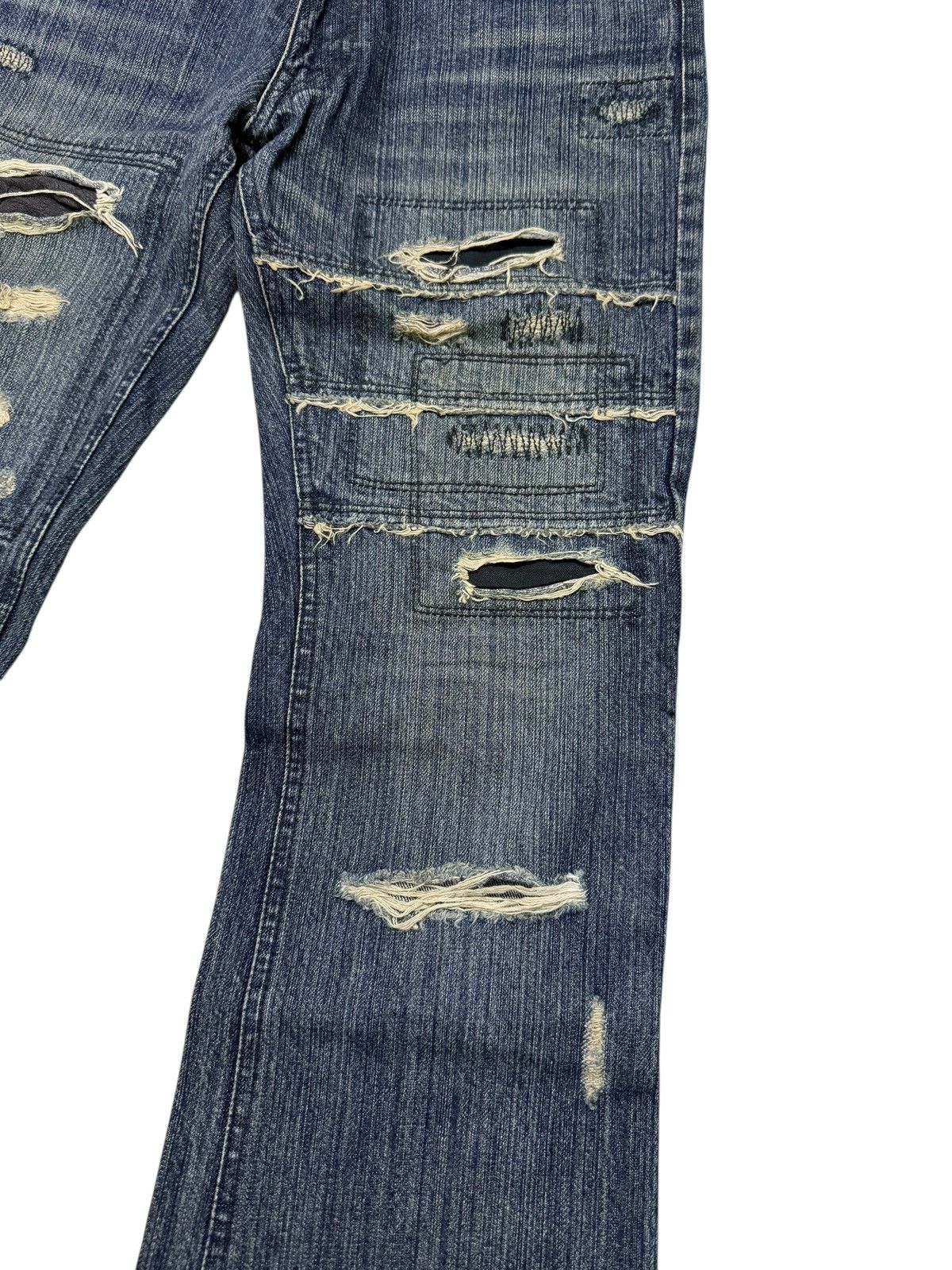 Le Grande Bleu (L.G.B.) Flared Jeans Rupert Difference Distressed Rare Design Denim Size US 30 / EU 46 - 6 Thumbnail