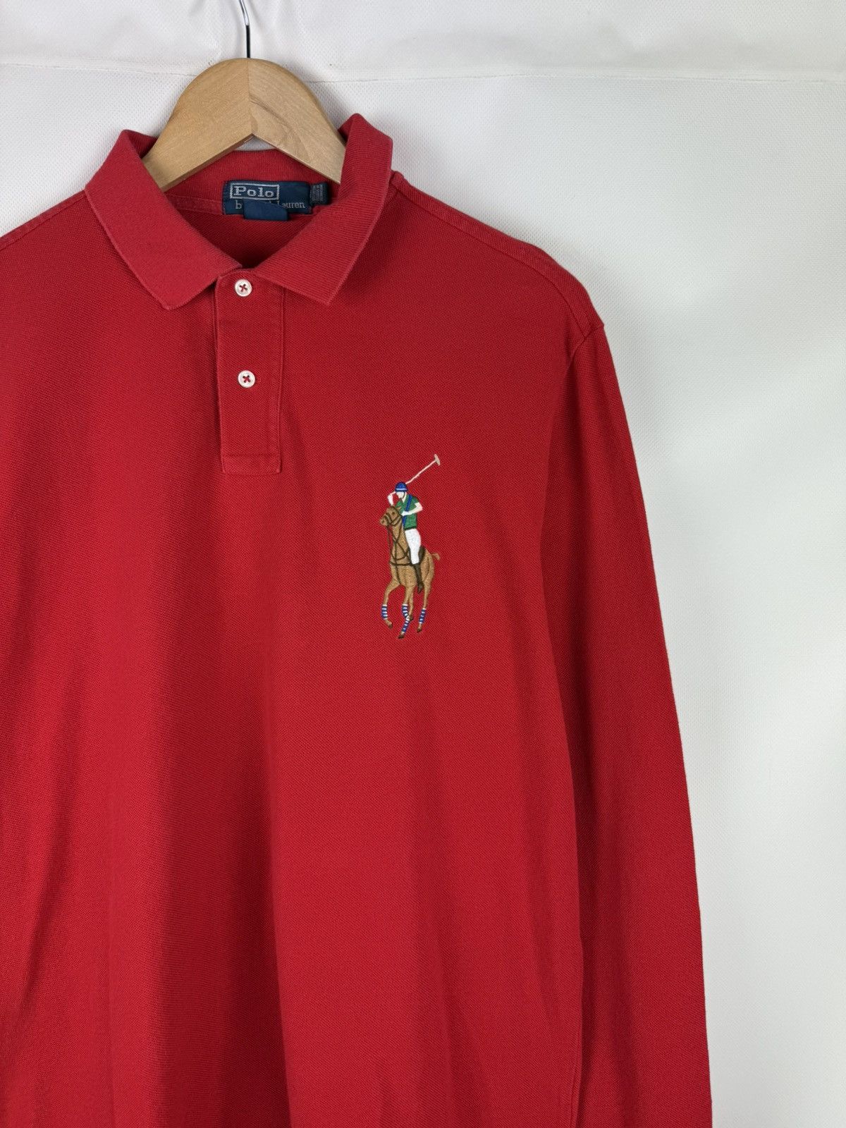 Polo Ralph Lauren Polo By Ralph Lauren Long Sleeve Big Pony 3 Polo Shirt Size US XL / EU 56 / 4 - 3 Thumbnail