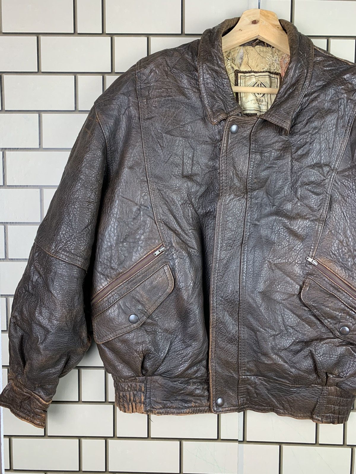 Vintage Vintage 90s Robo Leather Bomber Jacket Size US M / EU 48-50 / 2 - 6 Thumbnail