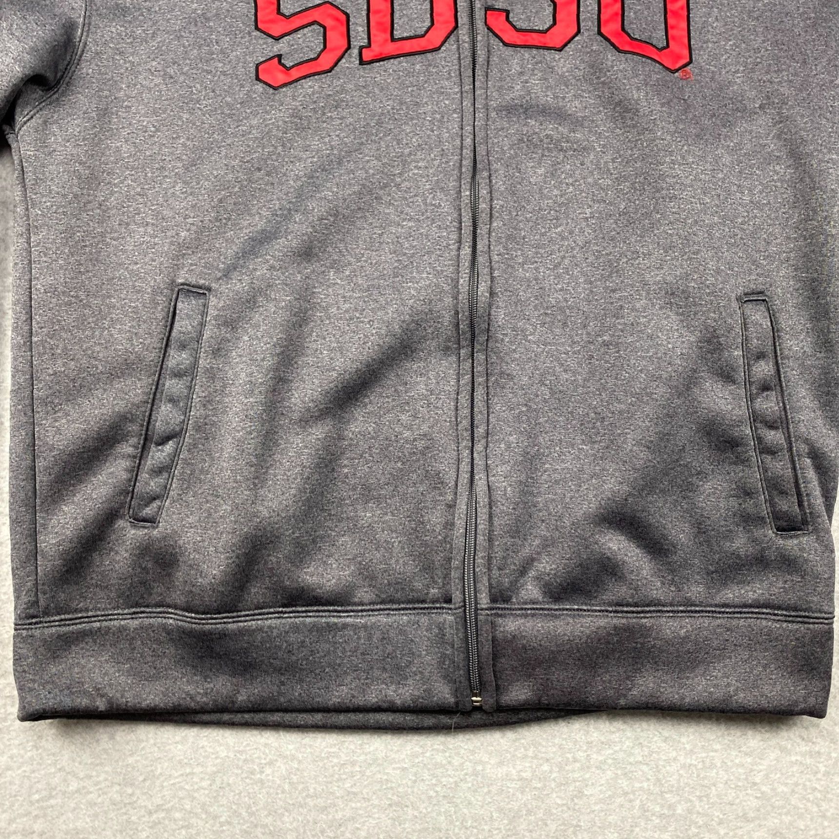 Logo 7 VINTAGE SDSU Sweatshirt Men M Gray Campus Drive Full Zip Embroidered Logo Pocket Lined Fleece Mock Neck Size US M / EU 48-50 / 2 - 3 Thumbnail