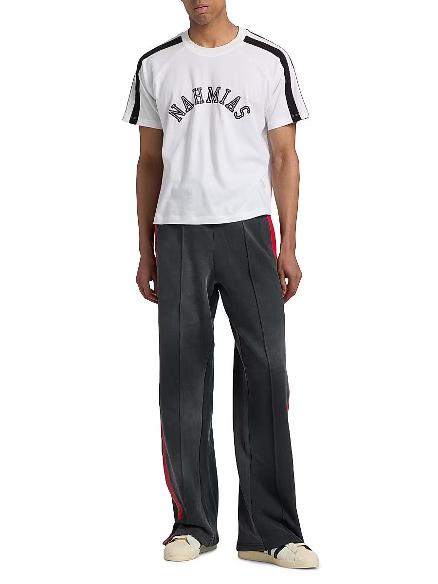 Nahmias os11x0326 Raglan Logo T-Shirt in White/Black Size US L / EU 52-54 / 3 - 2 Thumbnail