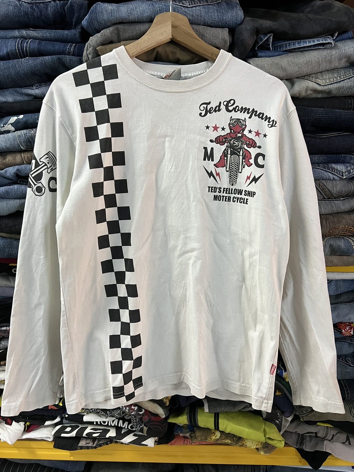 Japanese Brand TED COMPANY RIDING FOR FUN MOTERCYCLE L/S Size US M / EU 48-50 / 2 - 2 Thumbnail
