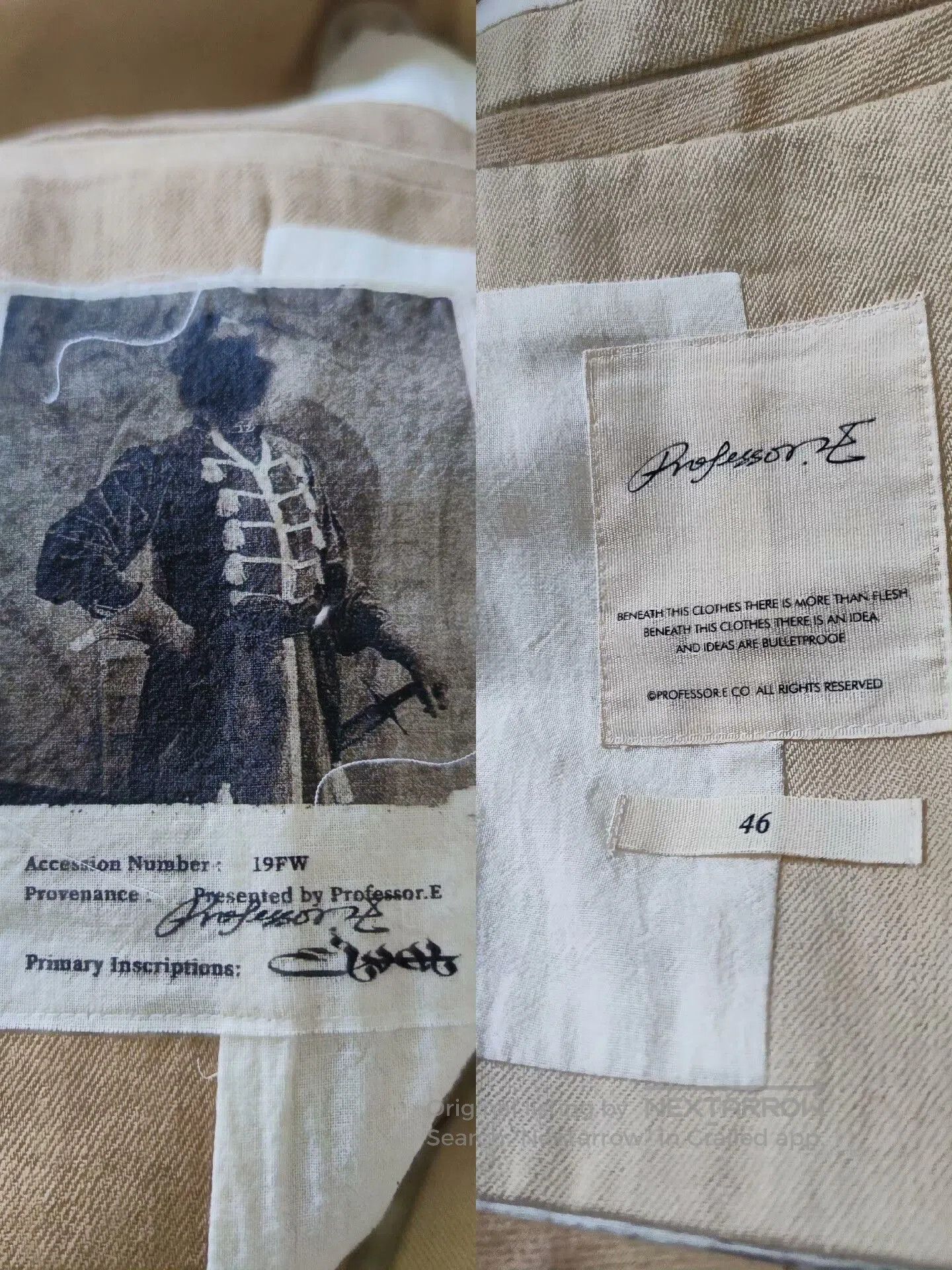 Professor.E Limited Edition Burnt Stitch Motorcycle Jacket. Size US M / EU 48-50 / 2 - 8 Thumbnail