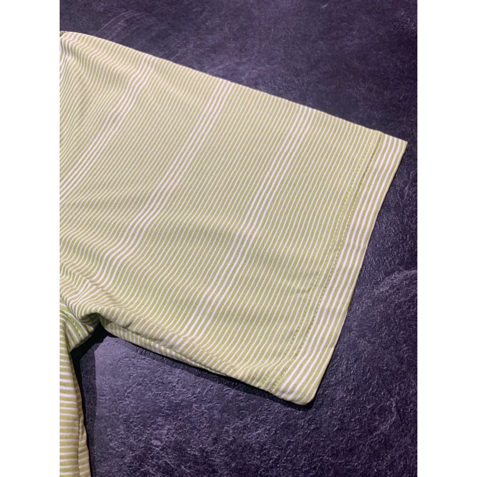 Lyle & Scott LYLE & SCOTT Performance Polo Shirt Men's Medium Green Striped Short Sleeve Golf Size US M / EU 48-50 / 2 - 3 Thumbnail