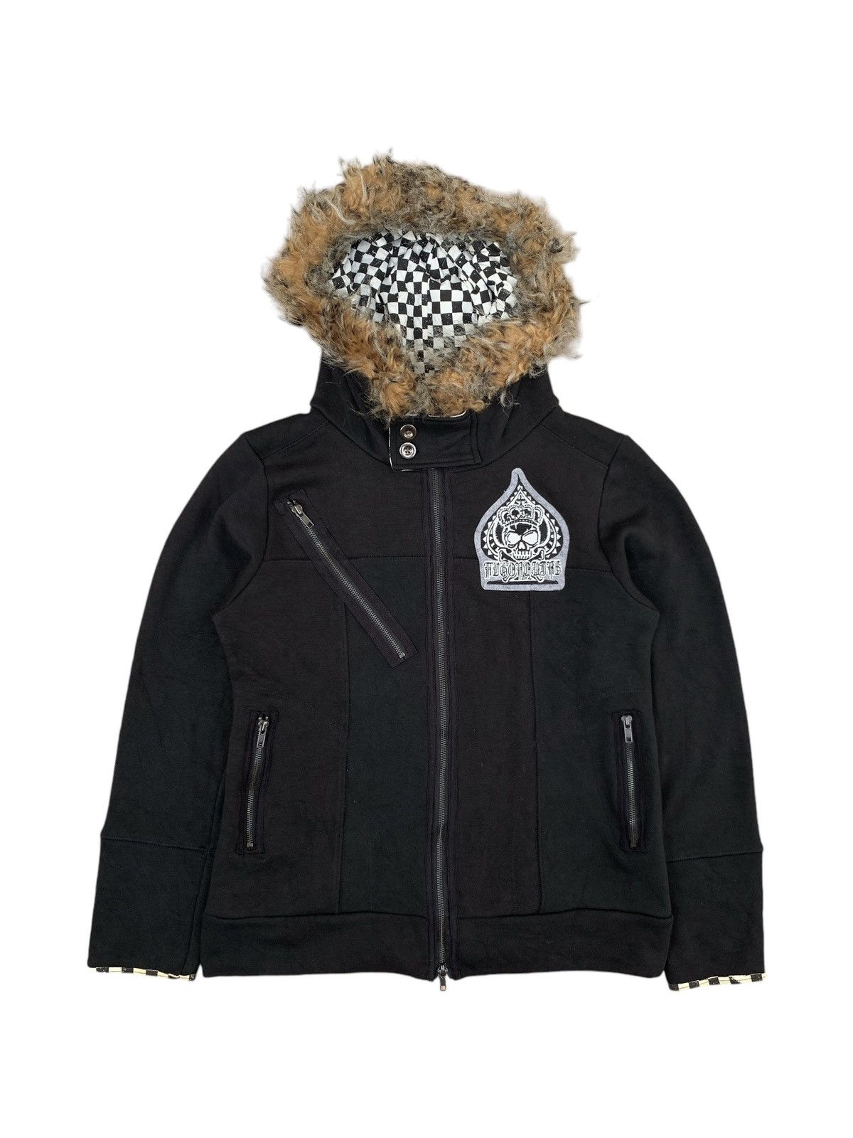 Japanese Brand 2000s Algonquins - Fur Zip Hoddie Jacket y2k Size US S / EU 44-46 / 1 - 1 Thumbnail