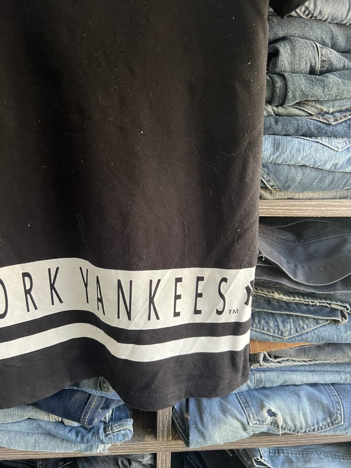 MLB 🔥New York Yankees Short Sleeve Hoodie Size S / US 4 / IT 40 - 7 Thumbnail