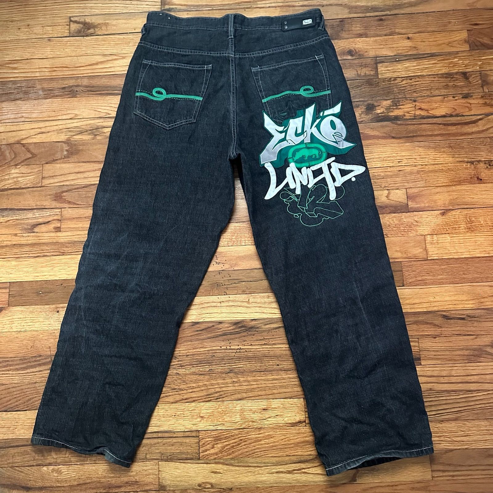 Ecko Unltd. × Vintage Rare Ecko Unltd Y2K Graffiti Baggy Jeans Skate 36x29 Size US 36 / EU 52 - 9 Thumbnail