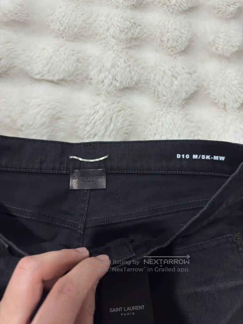 Saint Laurent Paris Saint Laurent Paris Brushed Splatter Stretch Tight Denim J Size US 29 - 4 Thumbnail