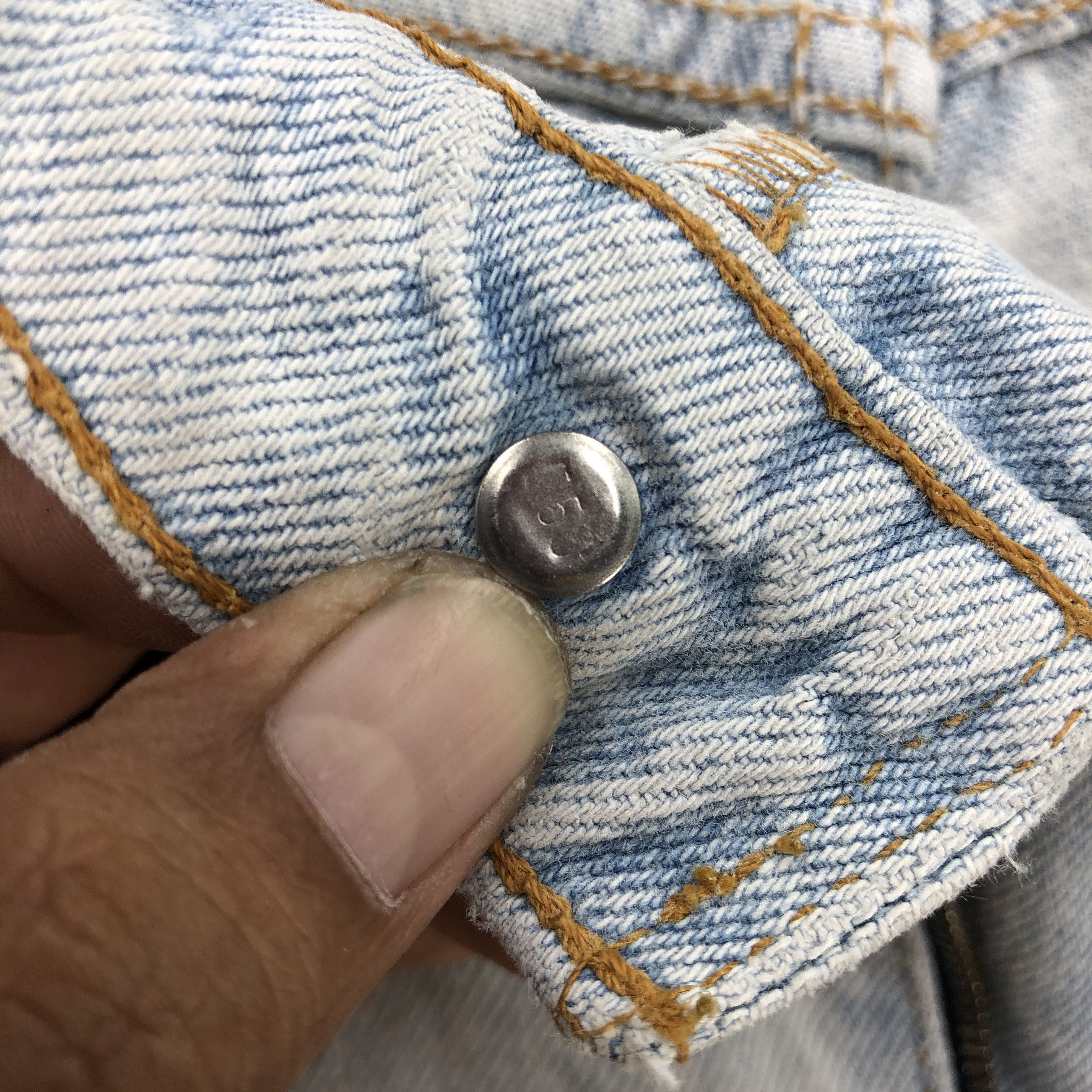 Levi's Vintage Levis Sun Faded Blue Jeans Levi's Mechanic Denim Size US 34 / EU 50 - 7 Thumbnail