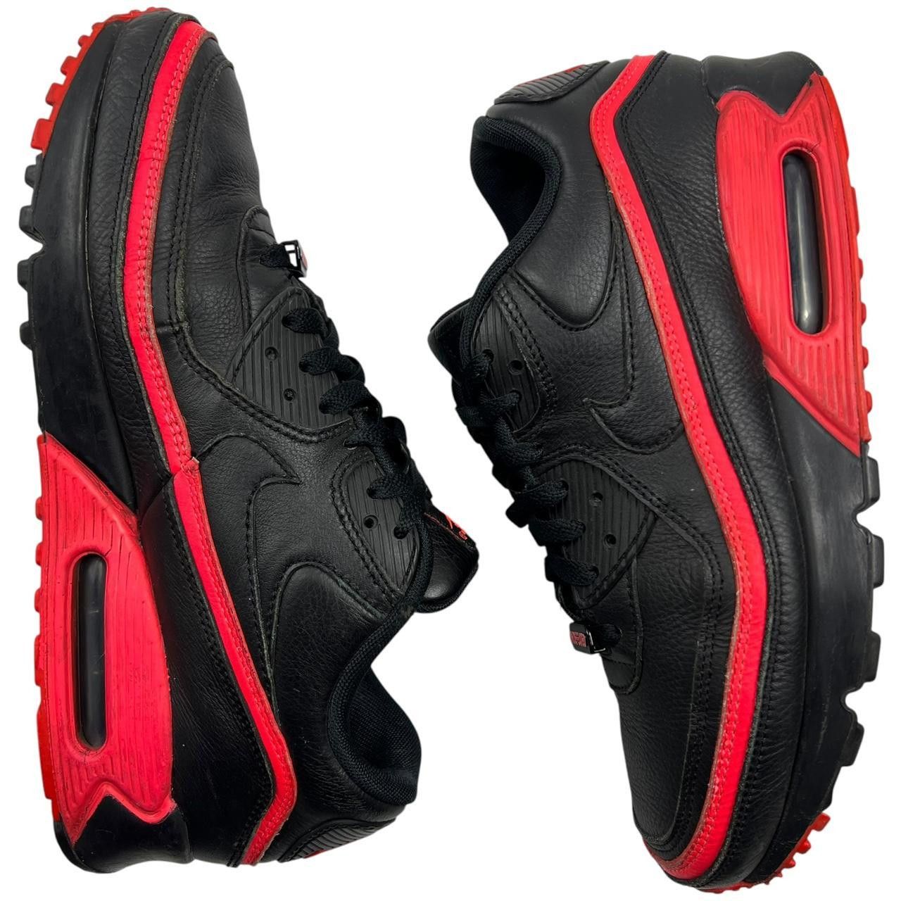Nike × Undefeated Nike UNDFTD Air Max 90 Black Solar Red - Size US 9 / EU 42.5 Size US 9 / EU 42 - 4 Thumbnail