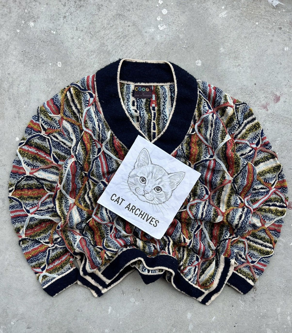 Coogi RARE VINTAGE COOGI 3D MULTICOLOURED CABLE KNIT Size US L / EU 52-54 / 3 - 7 Thumbnail