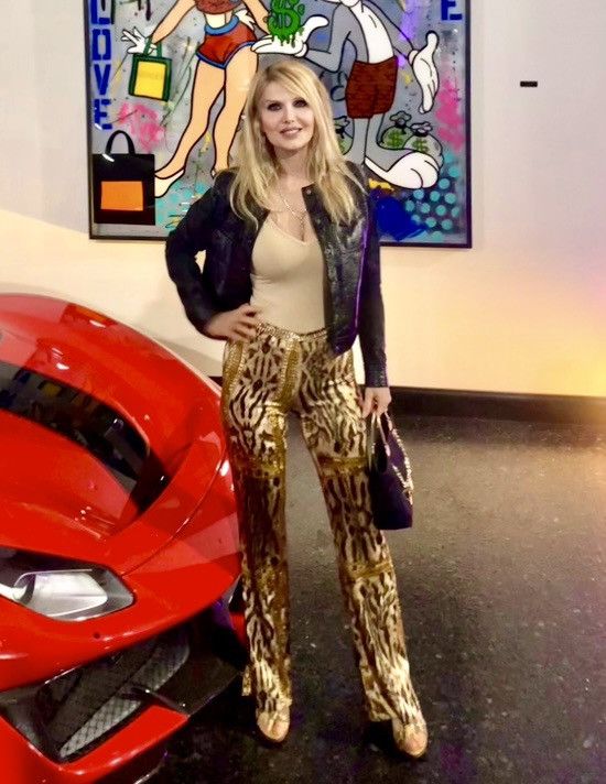 Roberto Cavalli Roberto Cavalli Leopard & Gold Chains Silk Pants Size 25" / US 0 / IT 36 - 1 Thumbnail