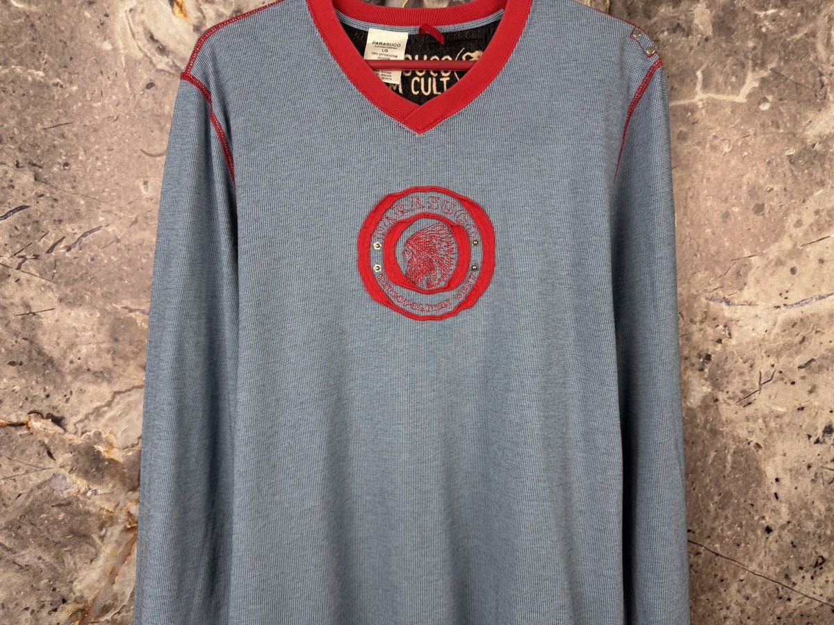 Parasuco Parasuco V-Neck Thermal Shirt Blue Red Y2K Long Sleeve Men’s Size US L / EU 52-54 / 3 - 3 Thumbnail