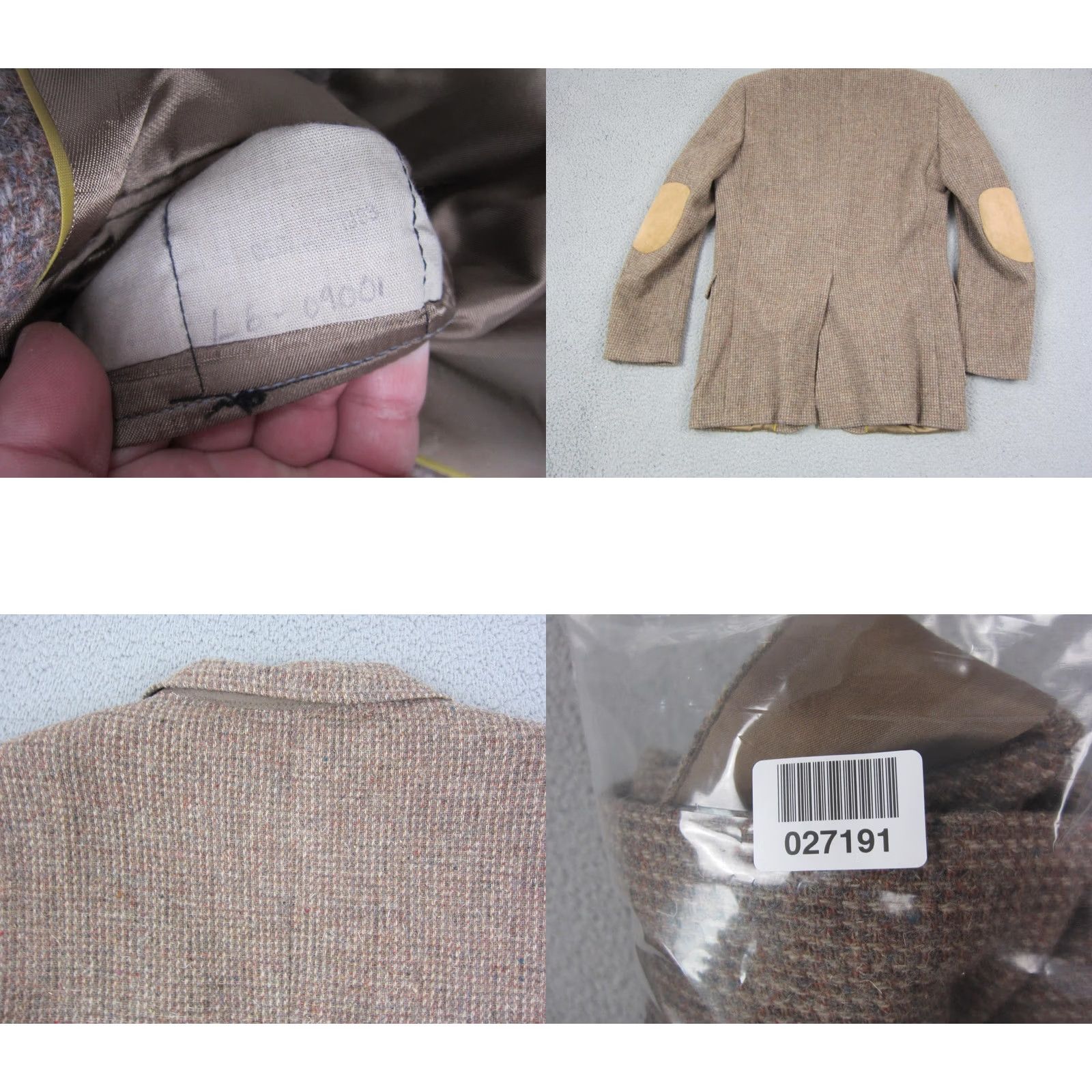 Vintage VINTAGE Tweed Blazer Jacket Mens 40L Brown Elbow Patch Armstrongs Sport 70s Size 40R - 9 Thumbnail