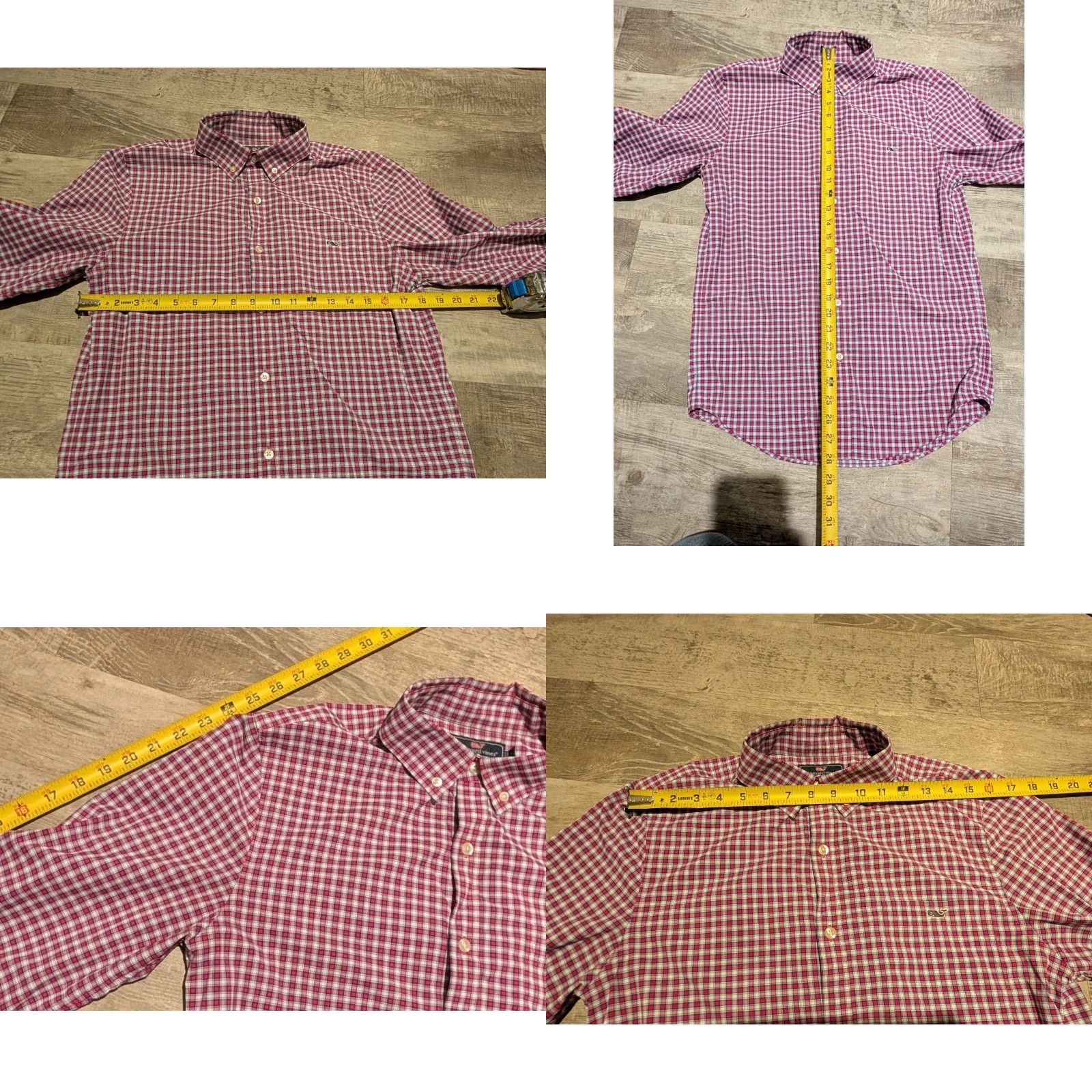 Vineyard Vines Vineyard Vines Tucker Shirt Mens S Slim Fit Long Sleeve Red White Gingham Button-Up Size US S / EU 44-46 / 1 - 8 Thumbnail