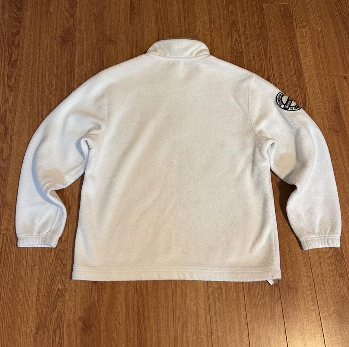Southpole Y2K Southpole White & Gray Embroidered 1/4 Fleece Sweater Size US M / EU 48-50 / 2 - 2 Thumbnail