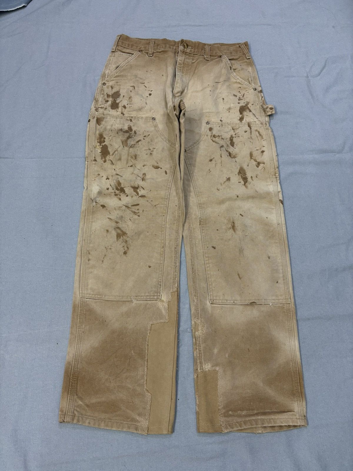 Carhartt Sunfade Carhartt B01 BRN Double knee denim Size US 32 / EU 48 - 1 Thumbnail