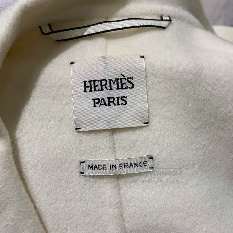 Hermes Hermes 2023 Spring and Summer White Cashmere Coat Size XS / US 0-2 / IT 36-38 - 3 Thumbnail