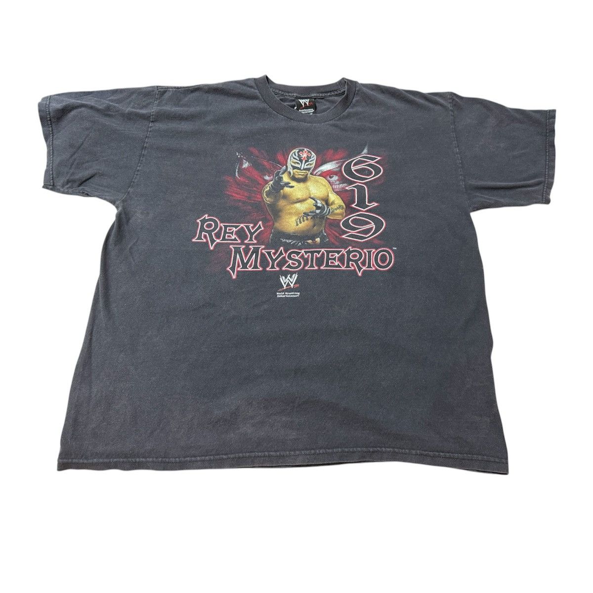 Vintage Vintage 00s WWE Rey Mysterio T Shirt Size US XL / EU 56 / 4 - 1 Thumbnail