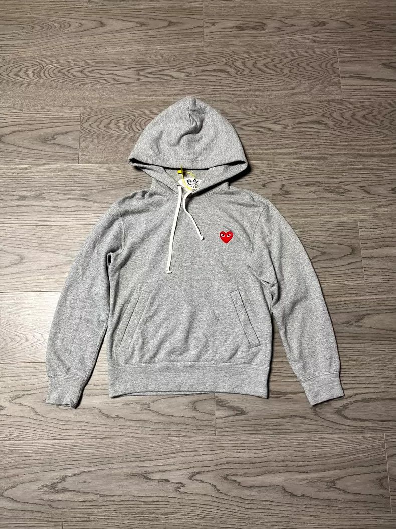 トップス Rare 00s COMME des GARCONS HOMME Play Comme des Garçons: Hooded Sweatshirt with Double Red Heart