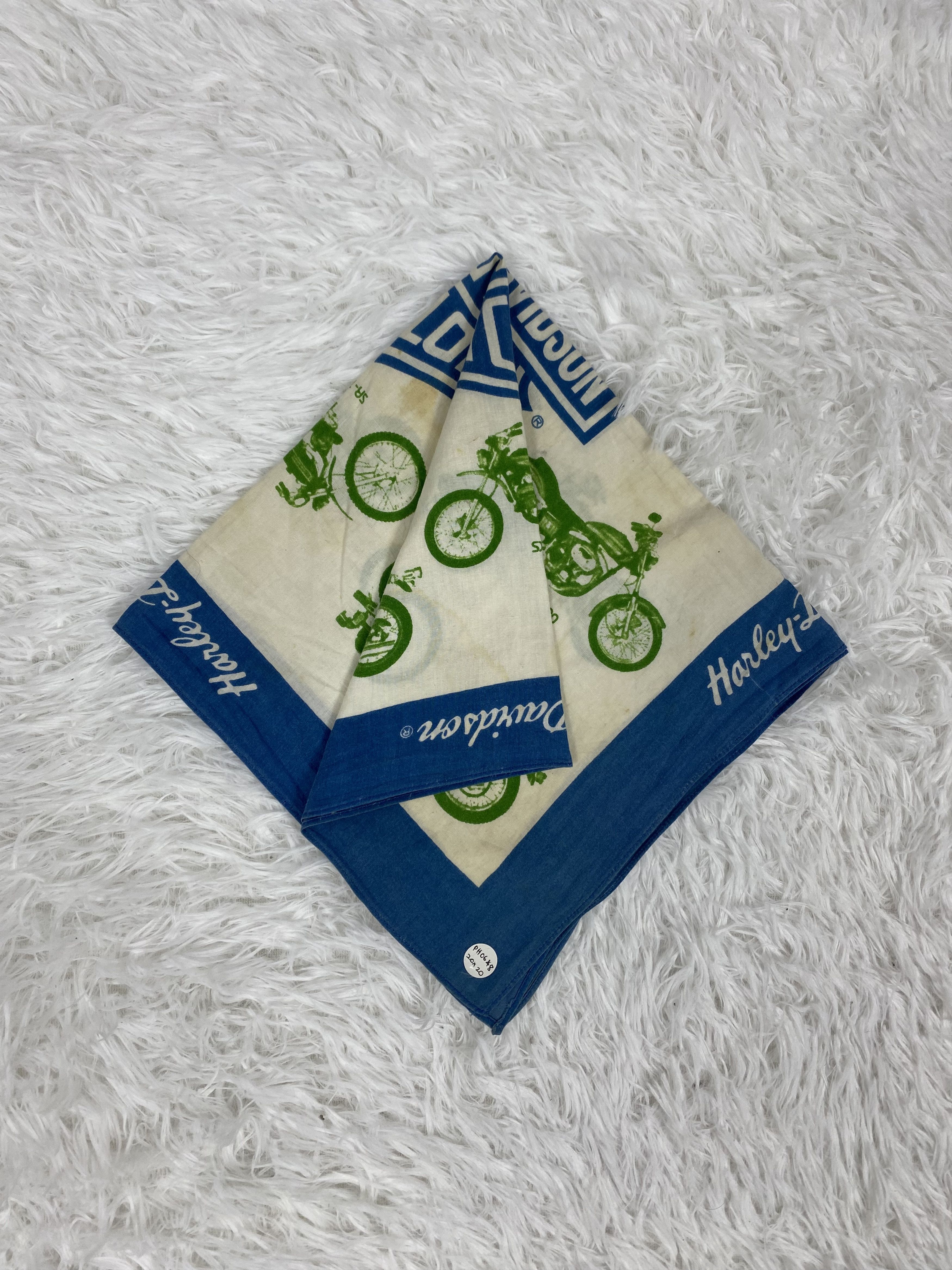 Harley Davidson × Vintage Vintage Harley Davidson Handkerchief Neckerchief PH0648 Size ONE SIZE - 1 Thumbnail