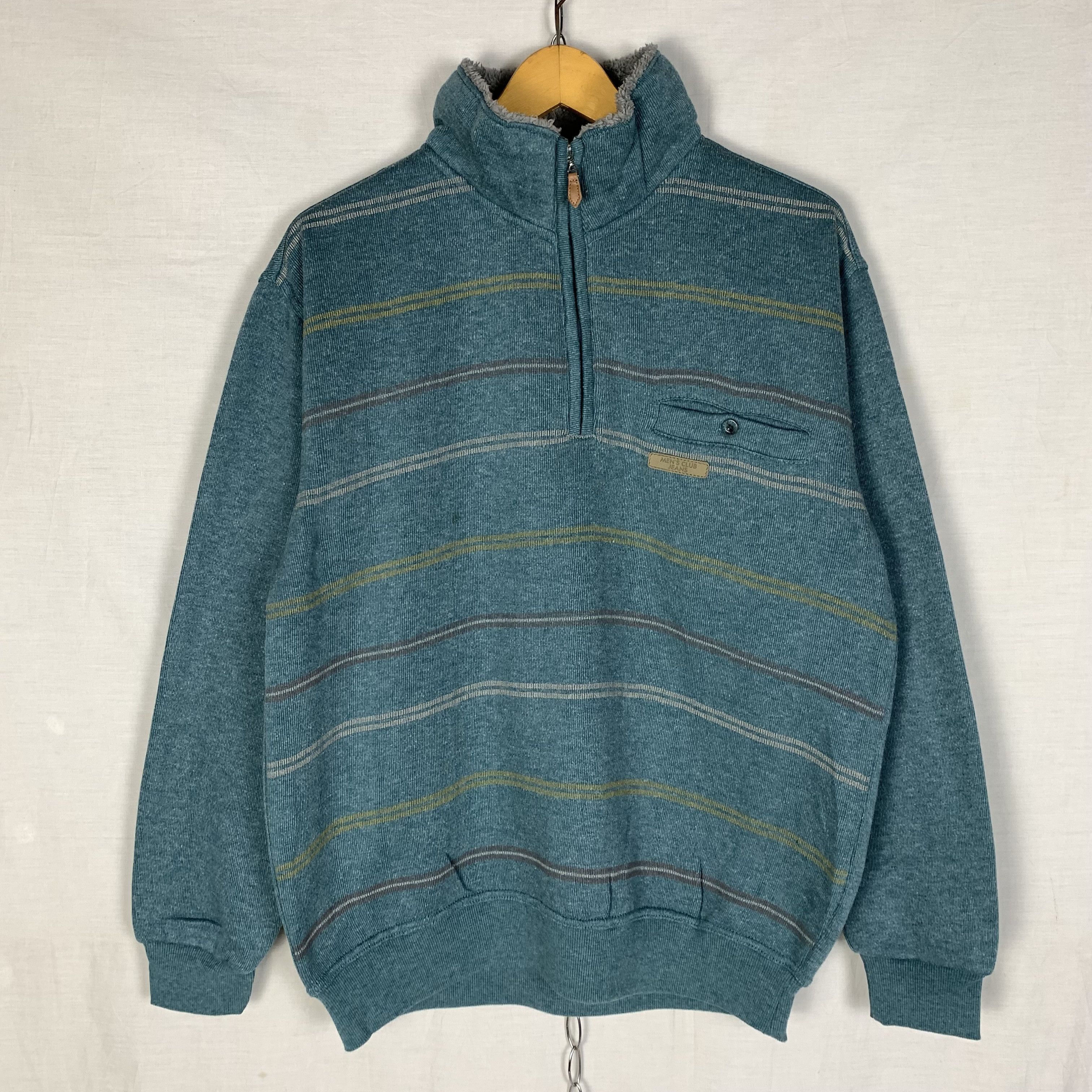 Vintage Vintage Men's Club Jeans Striped Sweatshirt Crewneck Size US M / EU 48-50 / 2 - 2 Thumbnail
