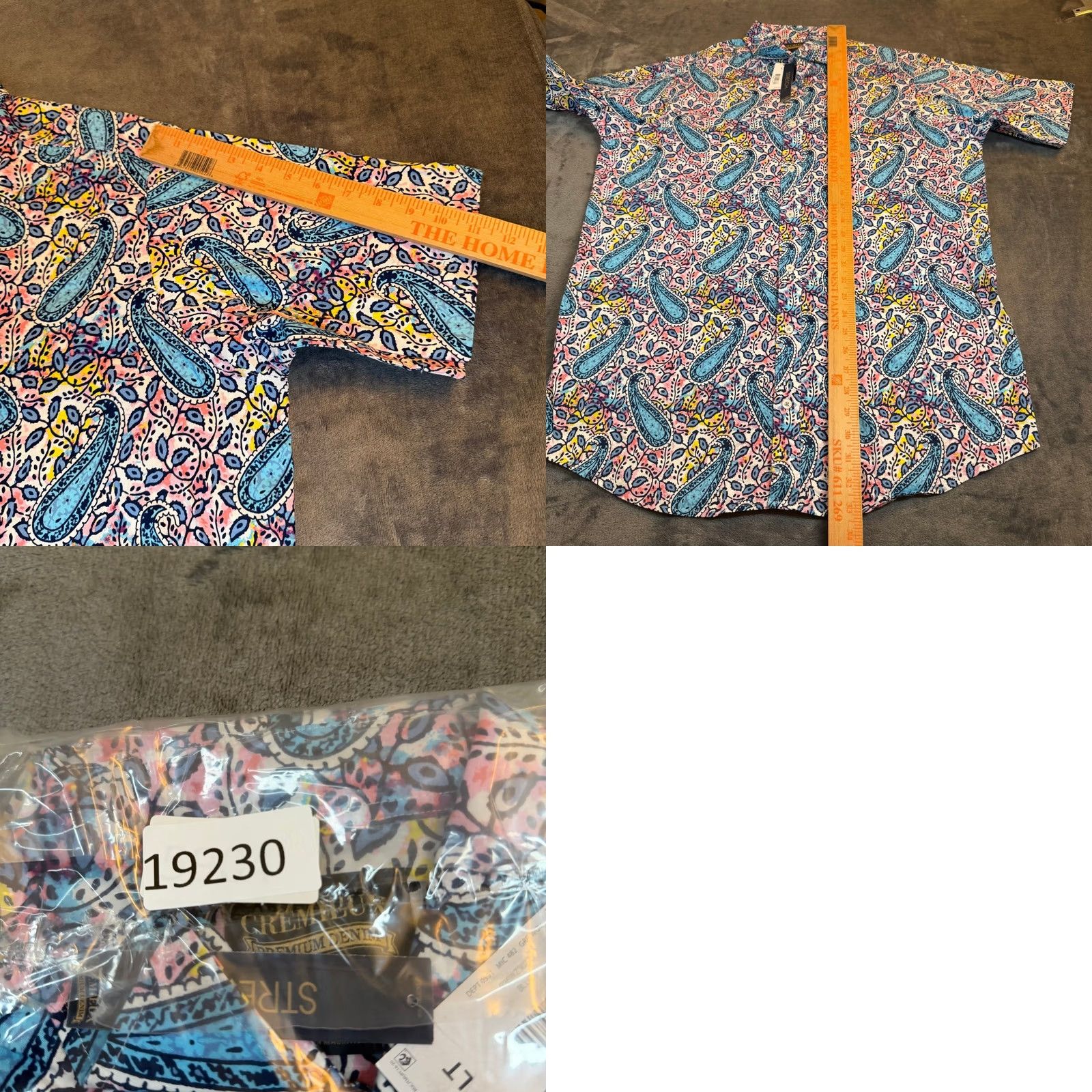 Cremieux Cremieux Button-Up Shirt Mens Large Tall Multicolor Paisley NWT Size US L / EU 52-54 / 3 - 8 Thumbnail