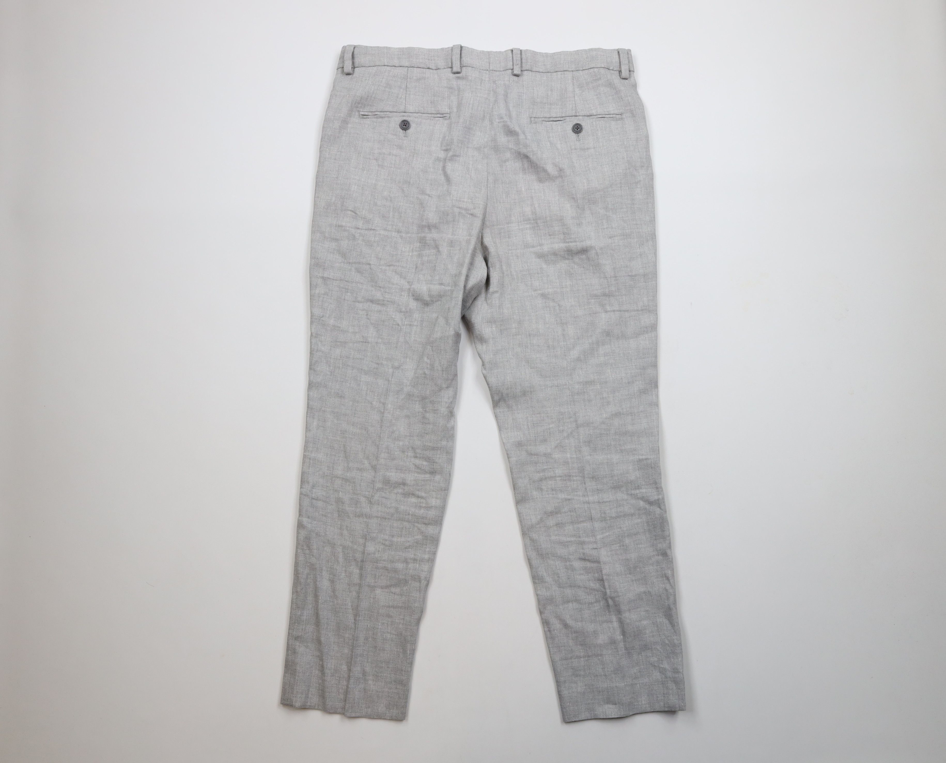 Express × Vintage Express Flannel Tapered Leg Chino Pants Trousers Gray Size US 36 / EU 52 - 8 Thumbnail