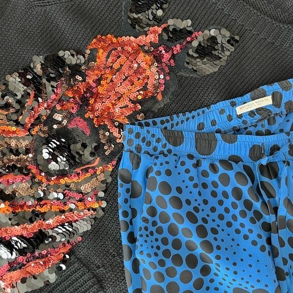 Bottega Veneta Bottega Veneta Resort 2016 Dotted Swirl Silk Spiral Trousers Size 27" / US 4 / IT 40 - 9 Thumbnail
