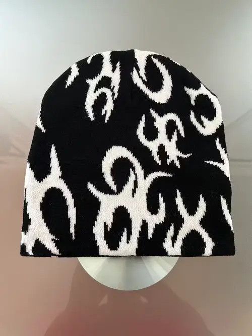 AC/DC Y2K Fire Beanie (black + white) Size ONE SIZE - 1 Thumbnail