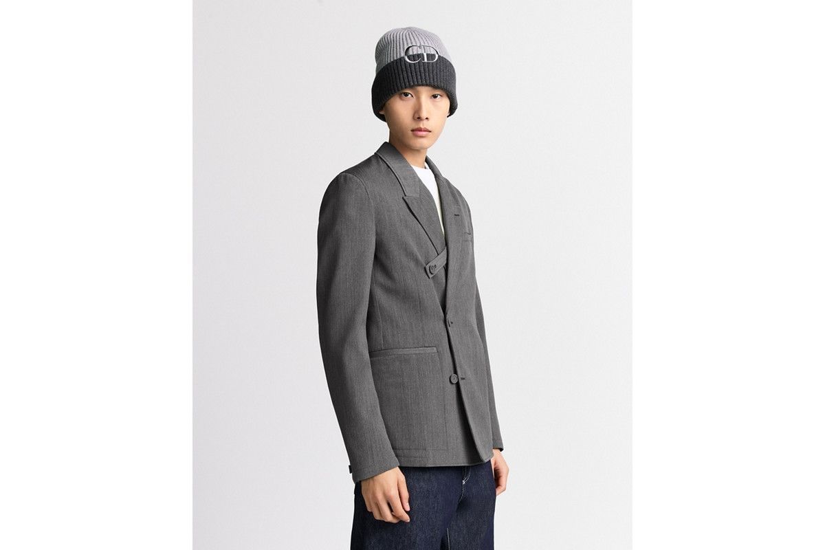 Dior o1bcso1str0326 Oblique Jacket with Buttoned Strap in Grey Size US S / EU 44-46 / 1 - 3 Thumbnail