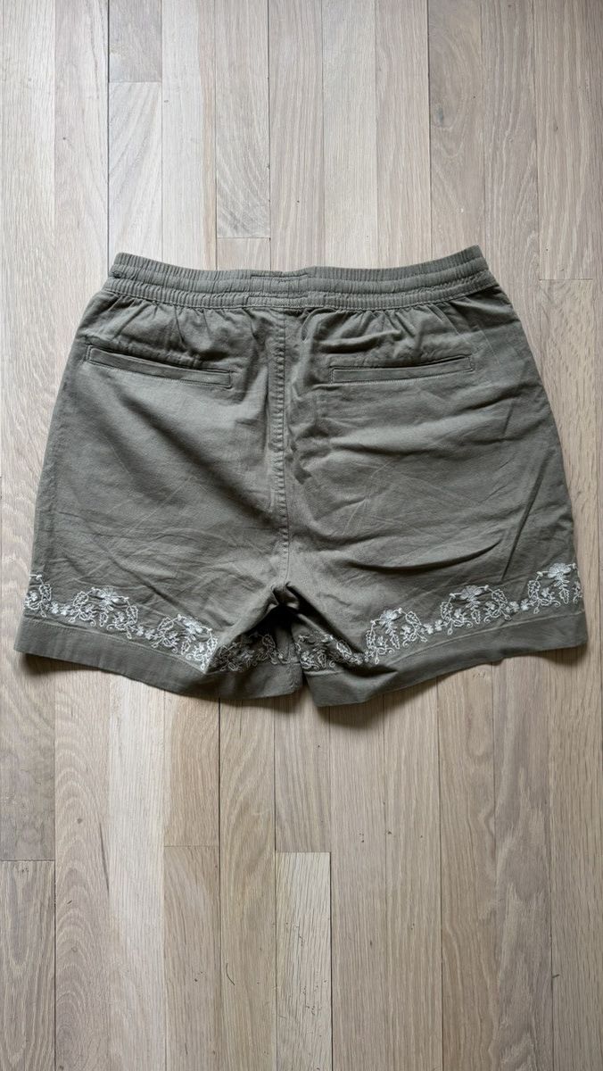 Abercrombie & Fitch Abercrombie Olive Linen Shorts Size US 32 / EU 48 - 2 Thumbnail