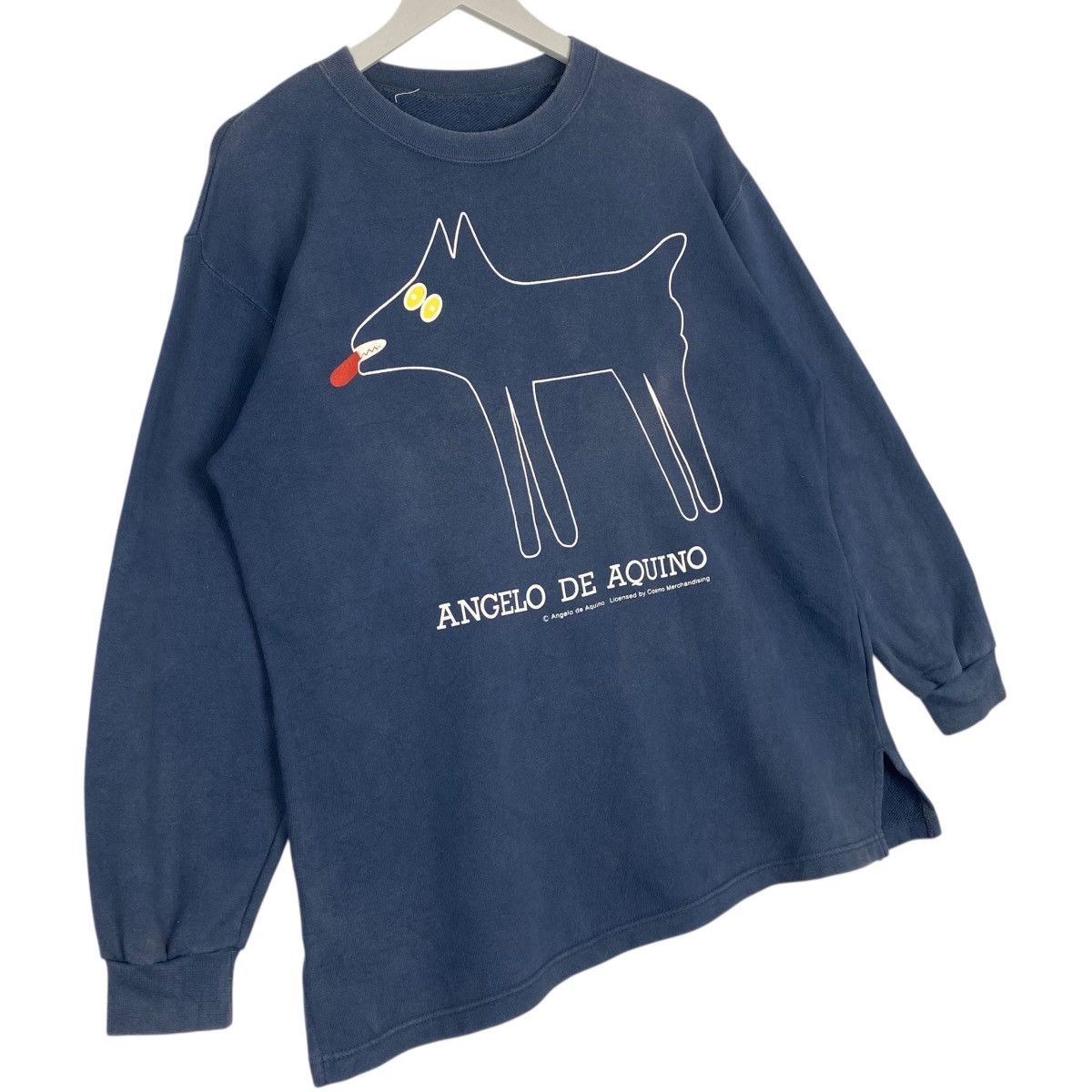 Vintage Vintage Angelo De Aquino TShirt Navy Blue Pullover Size L Size US L / EU 52-54 / 3 - 3 Thumbnail