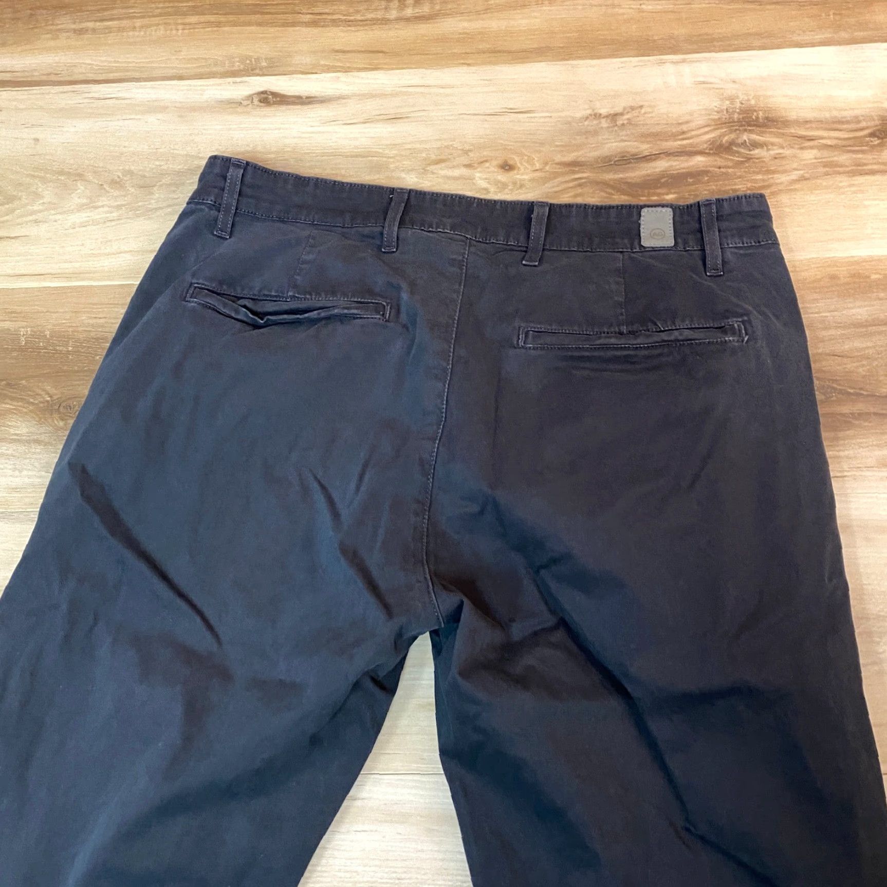 Vintage AG Adriano Goldschmied The Lux Khaki Tailored Trouser Pants Mens 34R Dark Grey Size US 34 / EU 50 - 8 Thumbnail