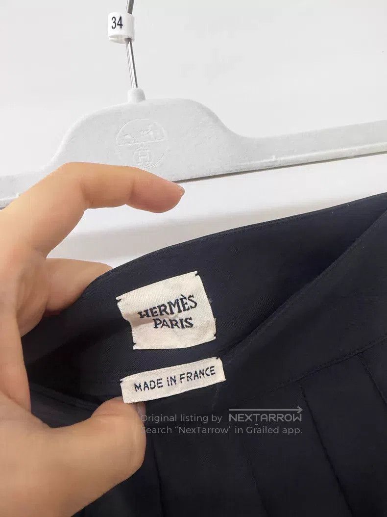 Hermes Hermes Heavy wool material irregular hem midi skirt Size 25" / US 0 / IT 36 - 4 Thumbnail